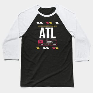 Atlanta (ATL) Airport Code Baggage Tag Baseball T-Shirt